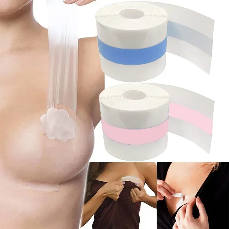 Silicone Bra Adhesive - Clear Boob Tape Adhesive Breast Bra