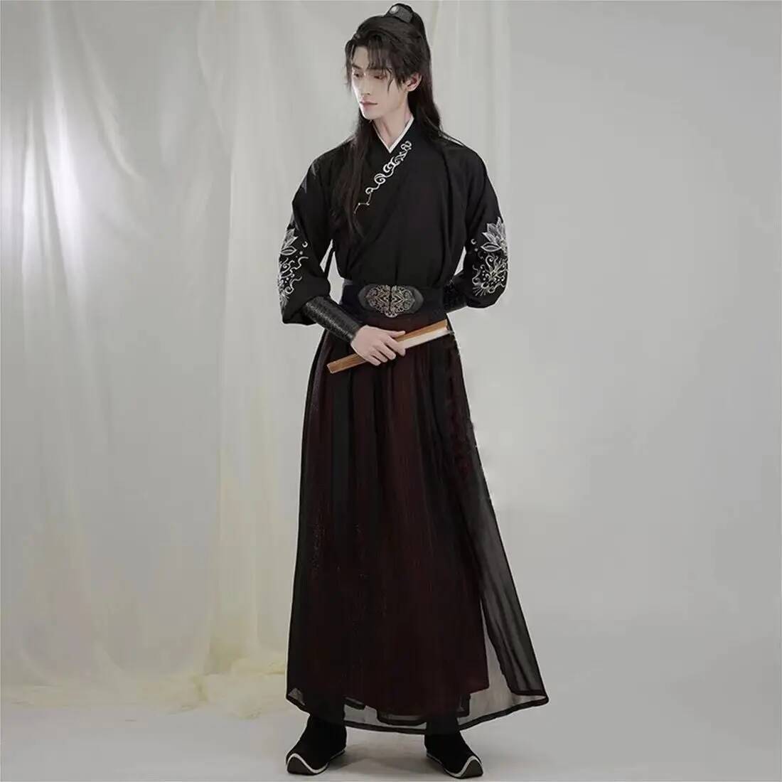 Robe Silk Women - Ancient knight hanfu men women aldult