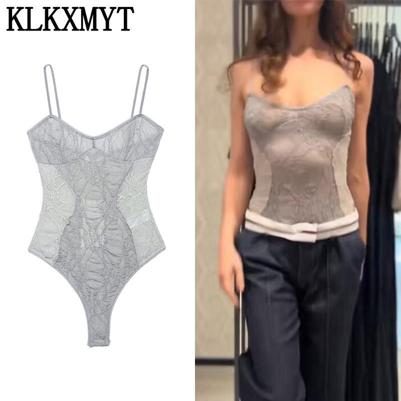 Cami Top Lace - KLKXMYT Women Lace Patchwork Bodysuit Thin
