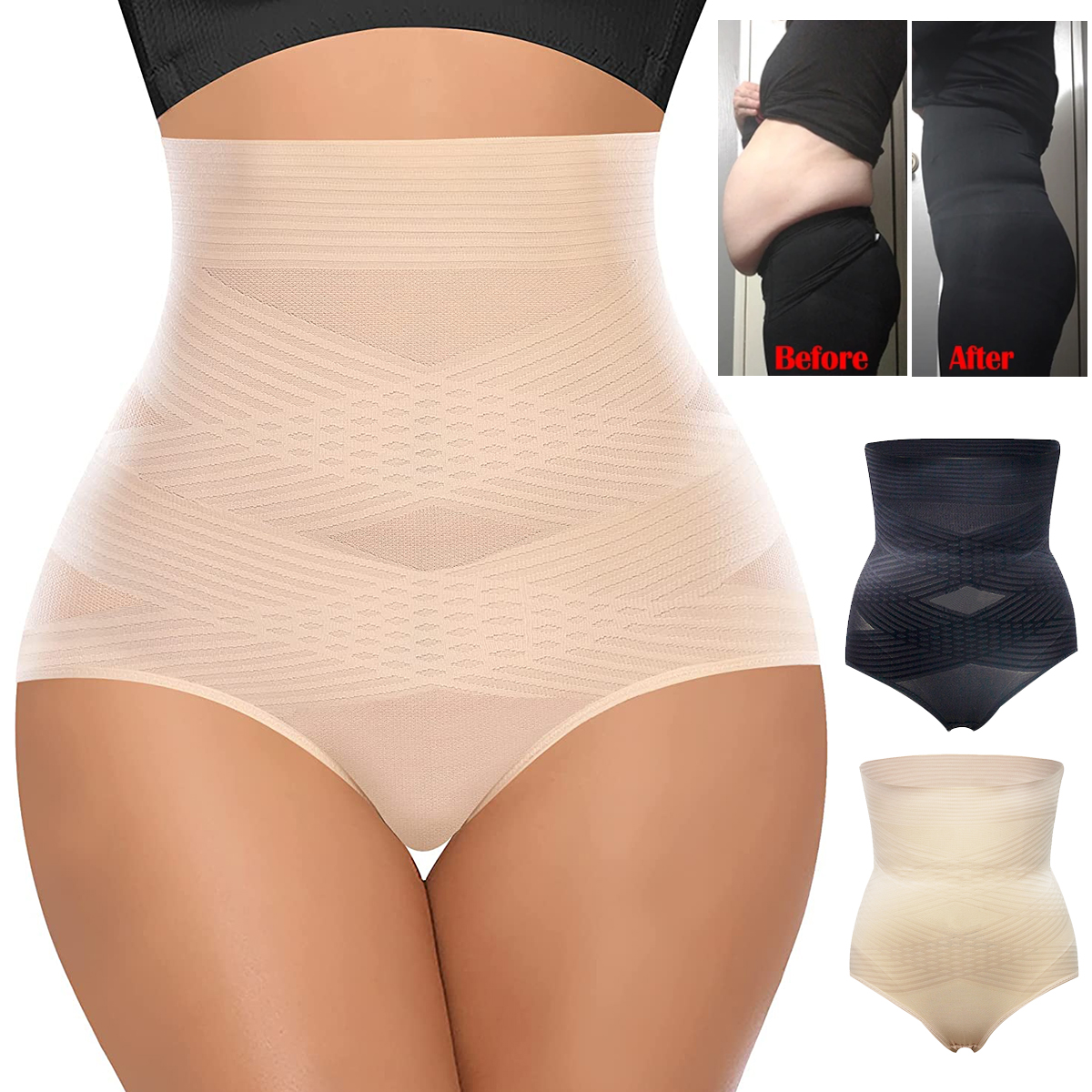 Shapewear Bodysuit Firm - Tummy Control Slimming Shapewear Panties for