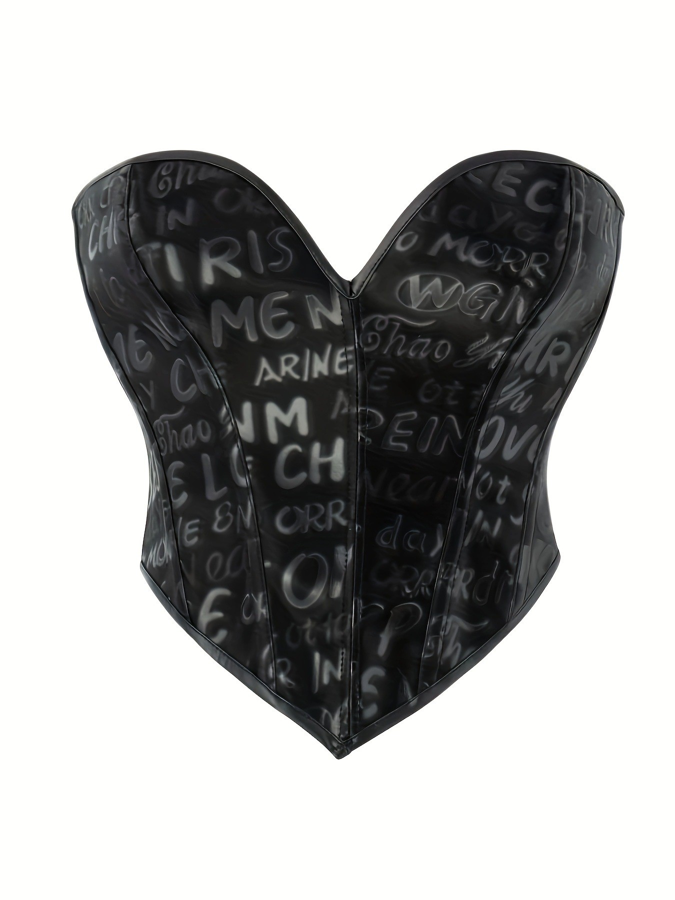 Black letter printed strapless - Corset Waist Cinch review and price