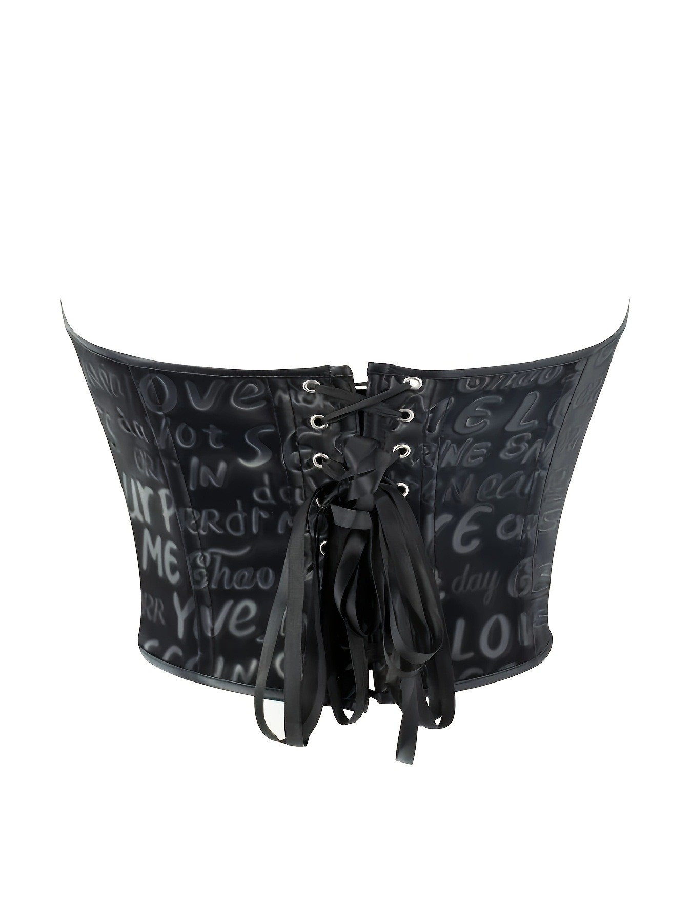 Black letter printed strapless - Corset Waist Cinch review and price