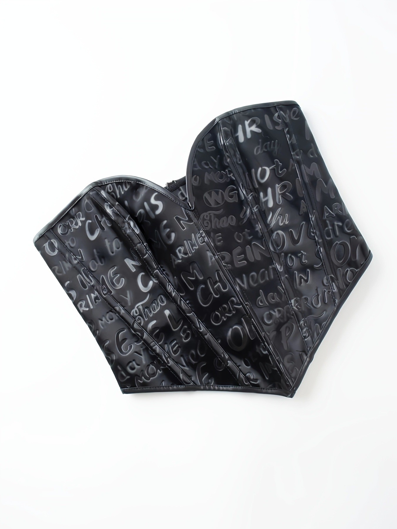 Black letter printed strapless - Corset Waist Cinch review and price