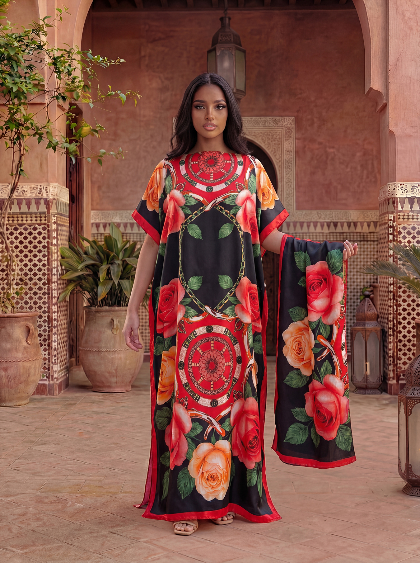 New Style Long Loose Silk Blen - Robe Silk Women review and price