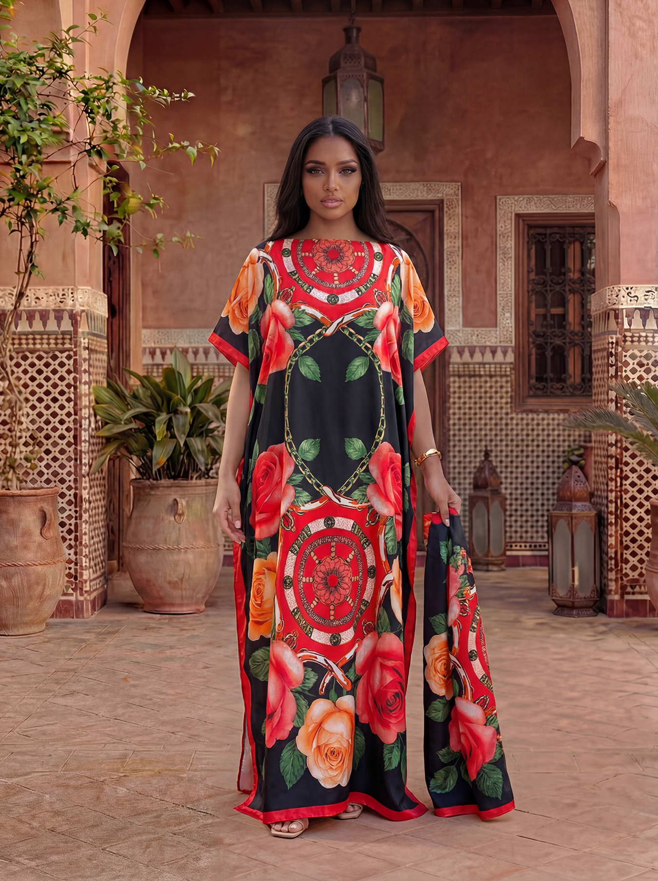 New Style Long Loose Silk Blen - Robe Silk Women review and price