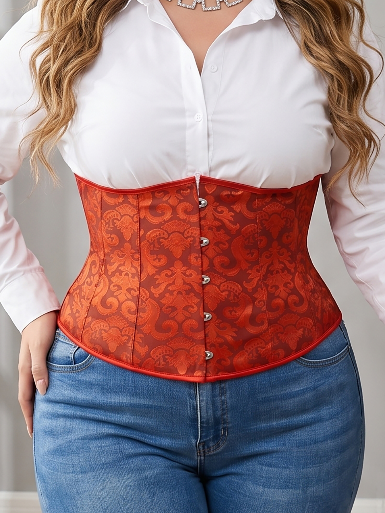 Women's Plus Size Court Lace W - Corset Waist Cinch review and price