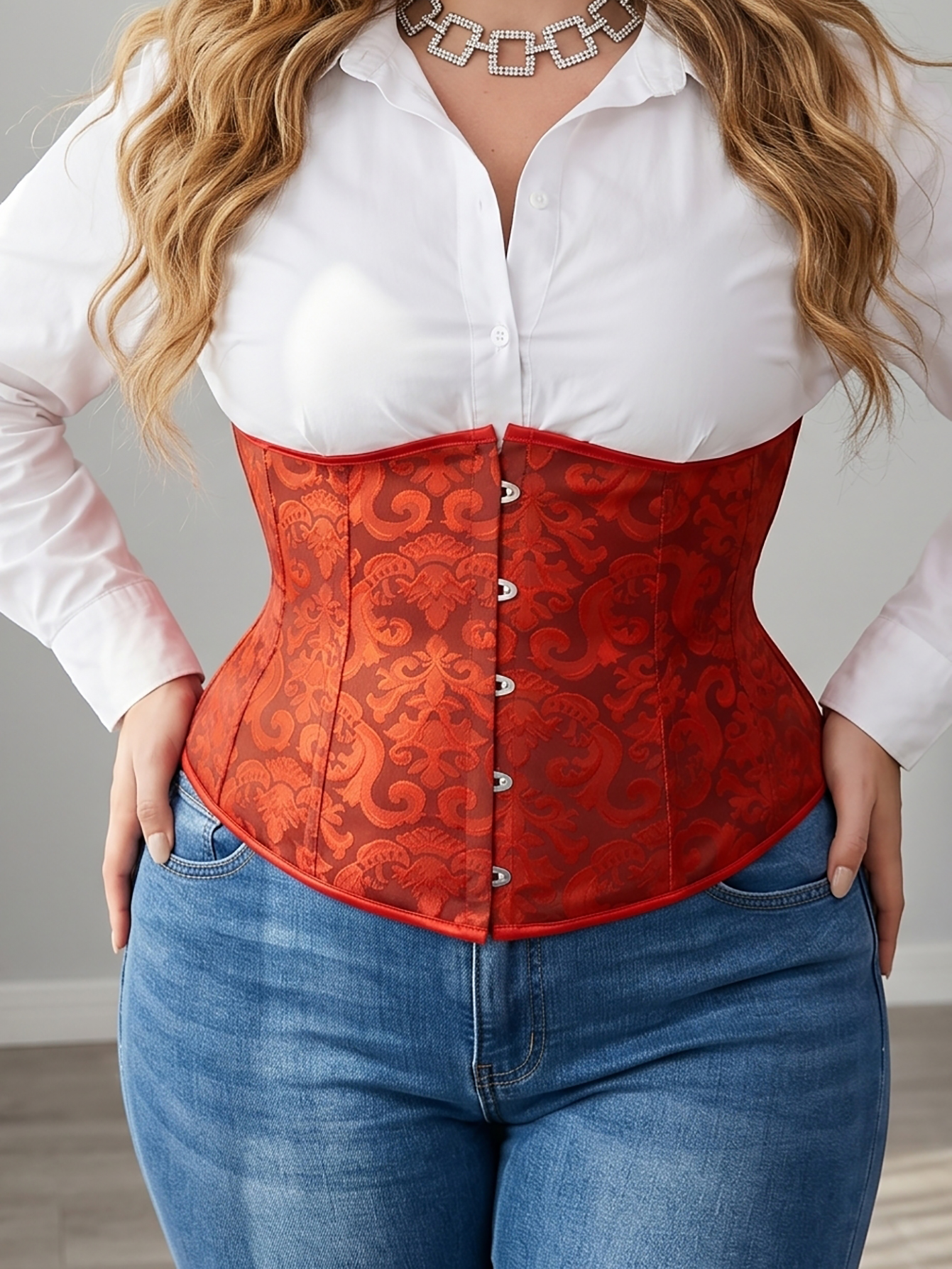 Women's Plus Size Court Lace W - Corset Waist Cinch review and price