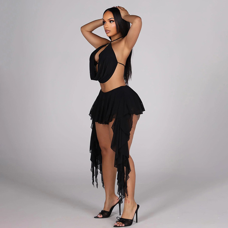 Women Sexy Solid Mesh 2 Piece  - Cami Top Lace review and price