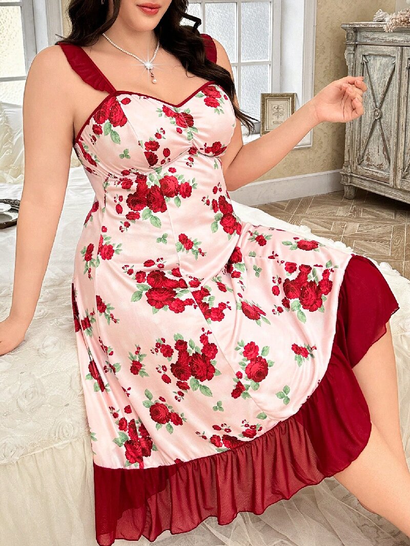 Plus Size Women's Floral Print - Cami Top Lace review and price
