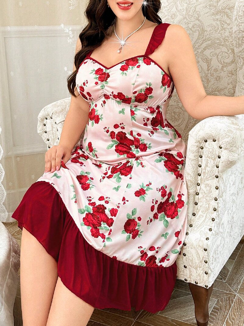 Plus Size Women's Floral Print - Cami Top Lace review and price