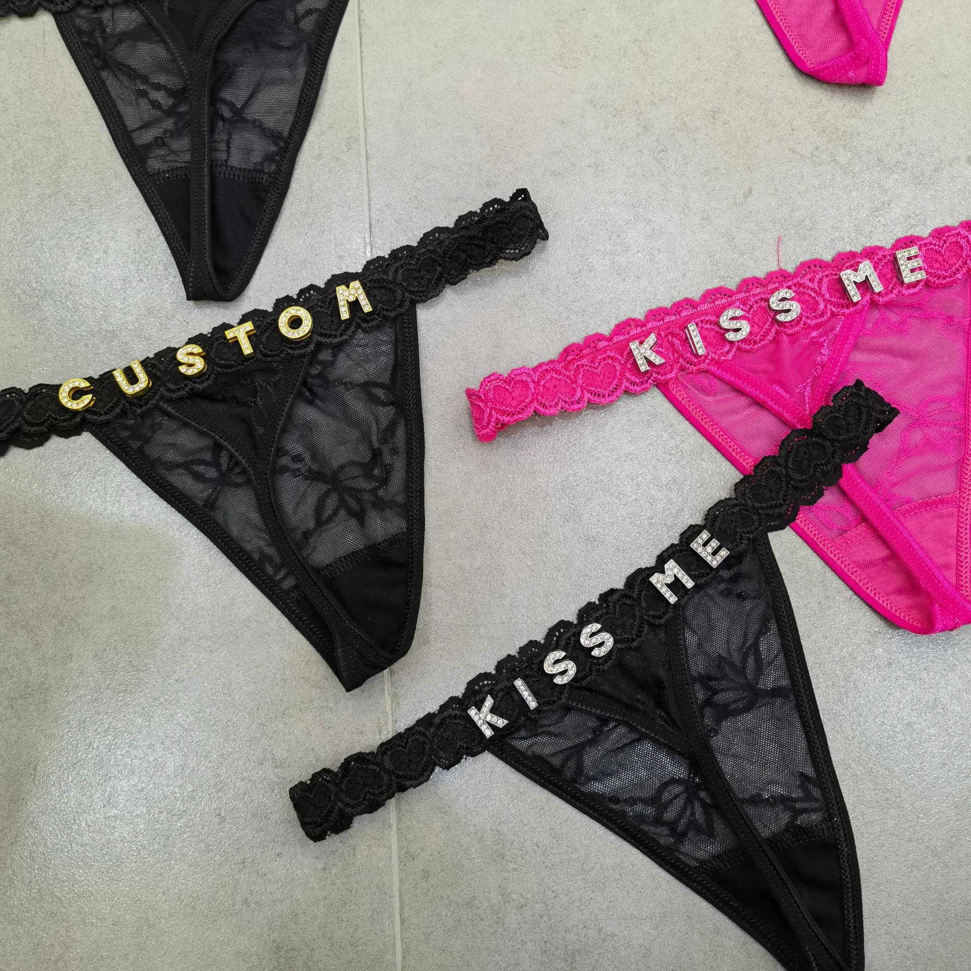 Customize Thongs Crystal Name  - Thong Bikini Women review and price