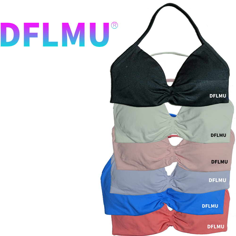 DFLMU Women Halter Sports Bra  - Push Up Bra Padded review and price