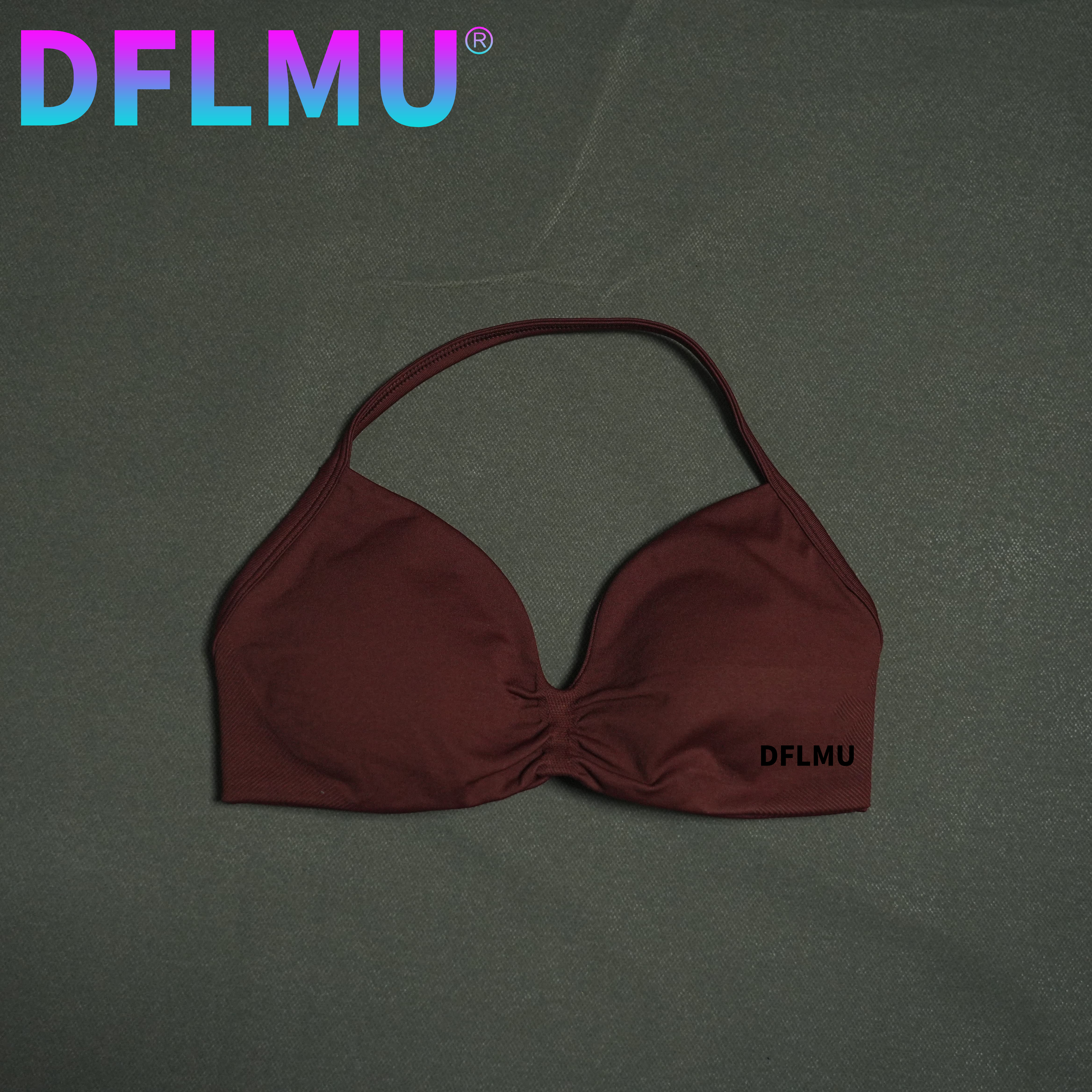 DFLMU Women Halter Sports Bra  - Push Up Bra Padded review and price