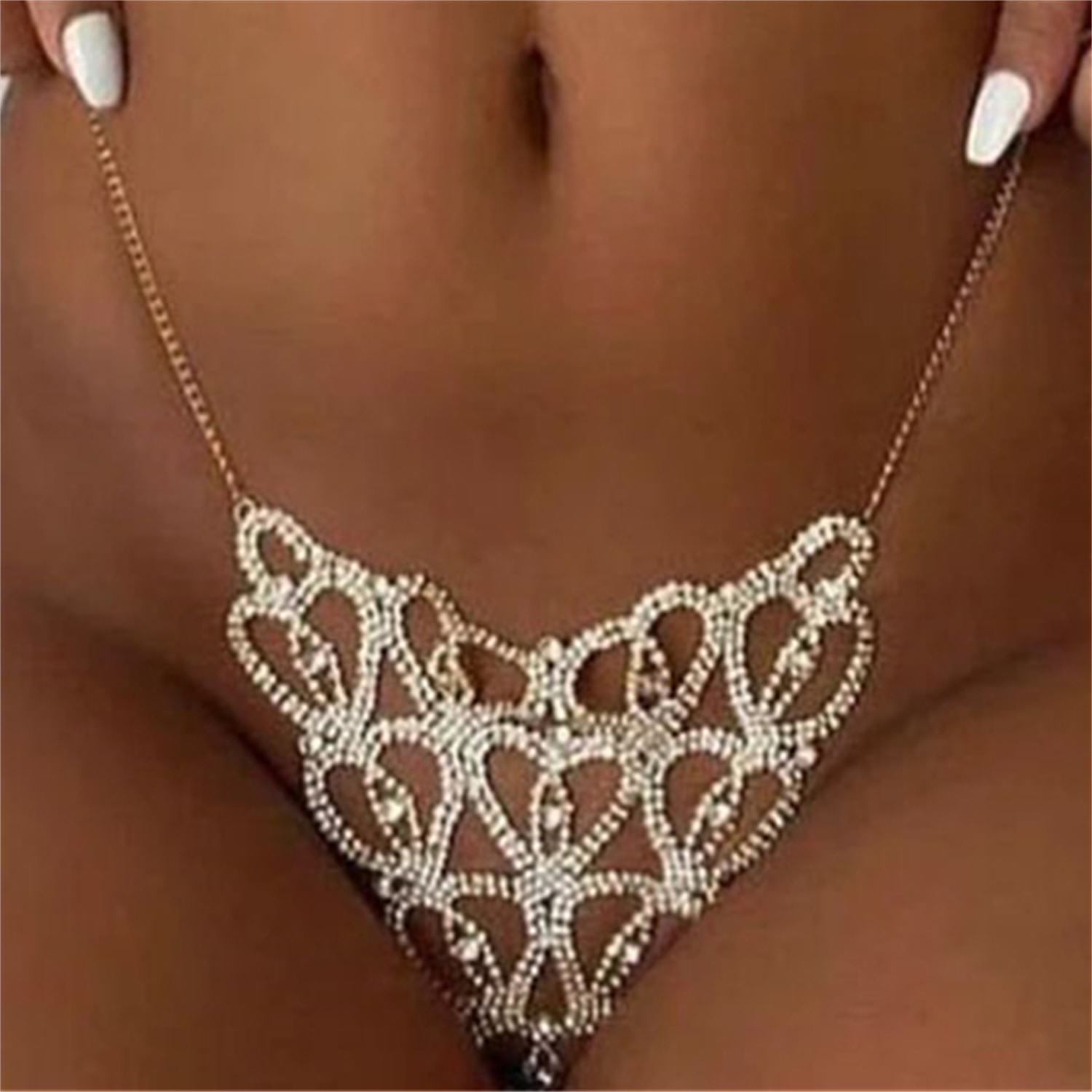 Sexy Body Chain Heart-shaped T - Thong Bikini Women review and price