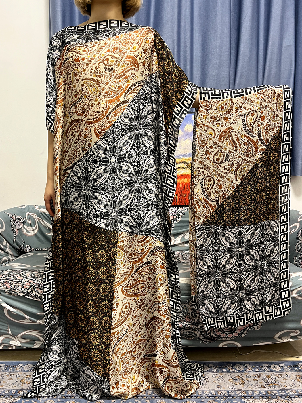 Abayas For Women Dubai Kaftan  - Robe Silk Women review and price