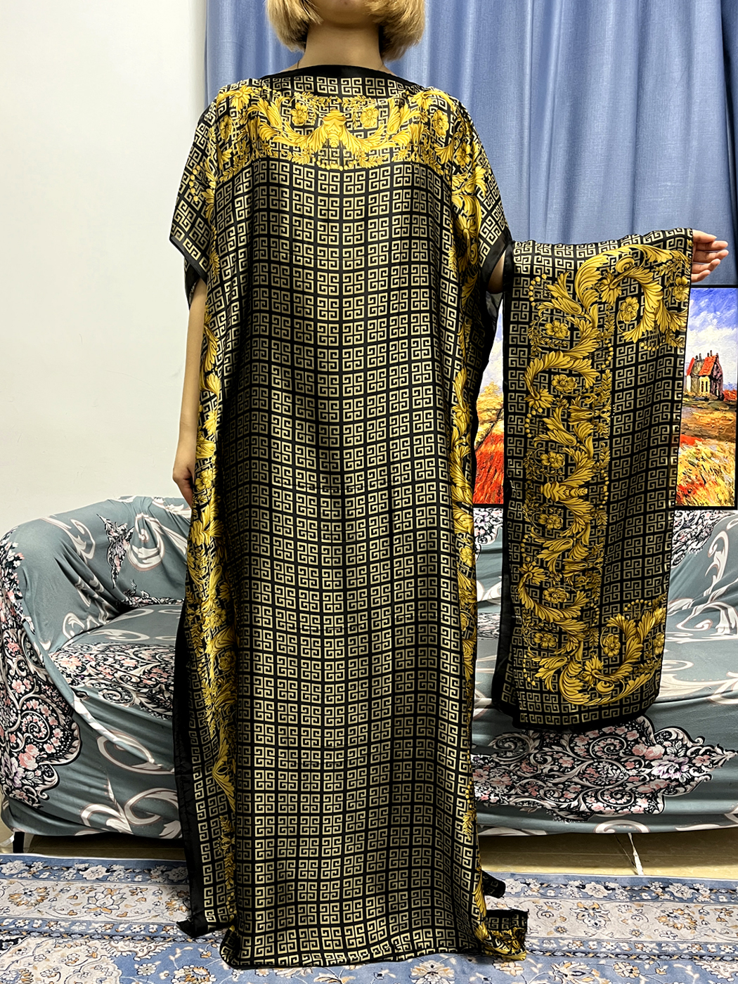 Abayas For Women Dubai Kaftan  - Robe Silk Women review and price