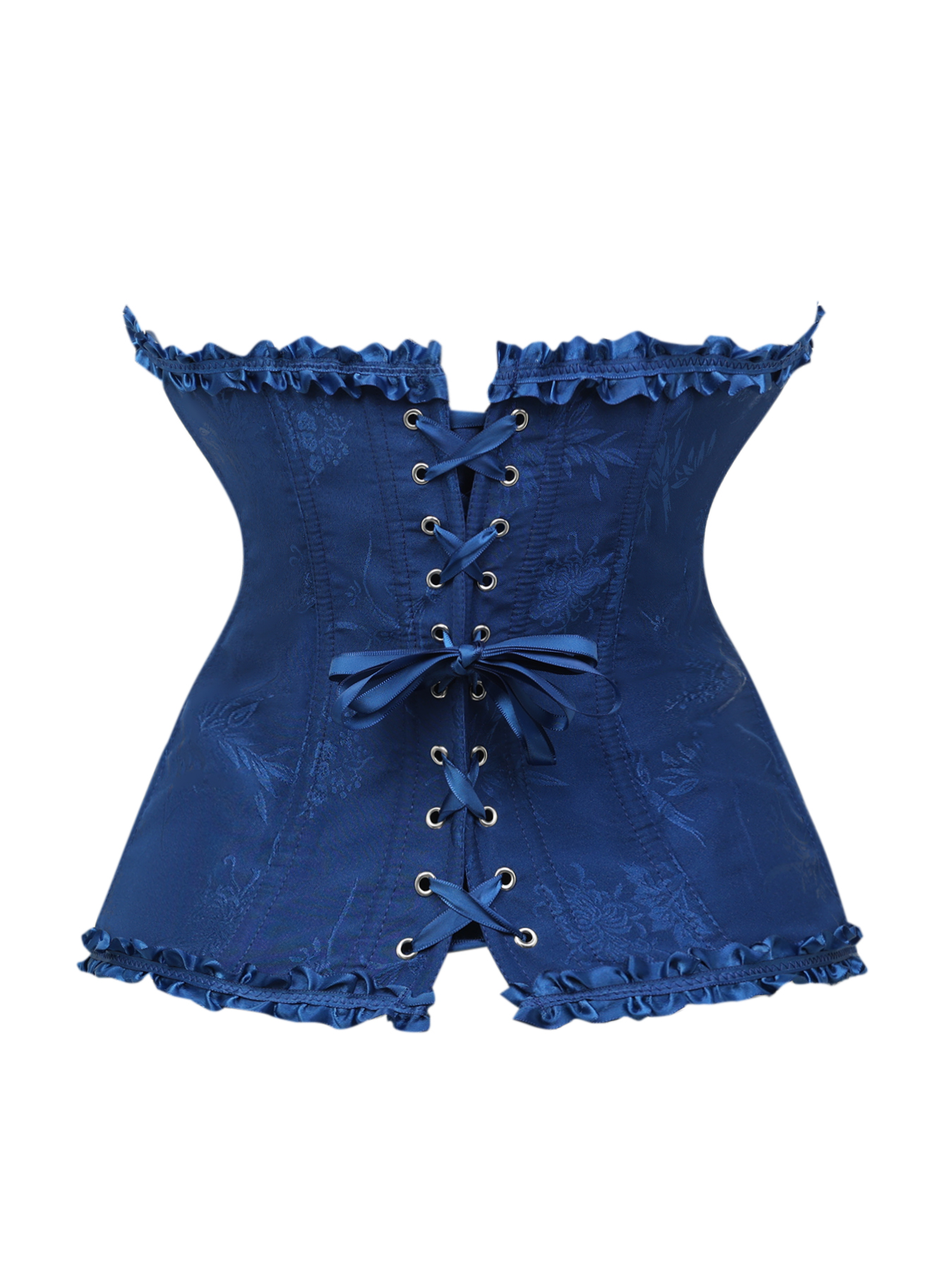 Dark blue jacquard lace edged  - Corset Waist Cinch review and price
