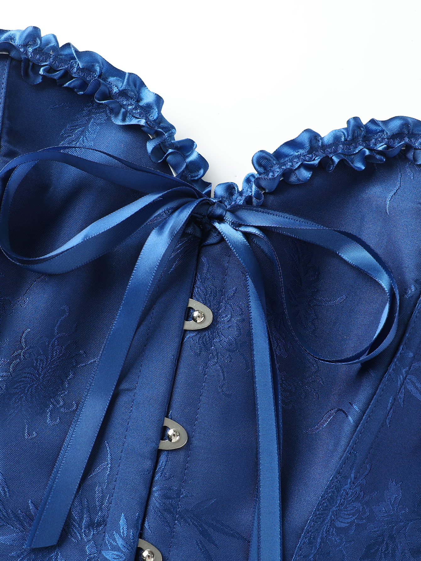 Dark blue jacquard lace edged  - Corset Waist Cinch review and price
