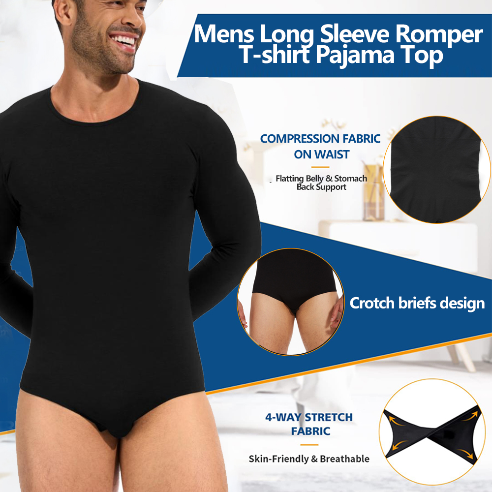 Mens Long Sleeve Bodysuit Full - Shapewear Bodysuit Firm review and price